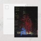 Reindekerst met kerstverlichting New York City Man Feestdagenkaart (Voorkant / Achterkant)