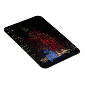 Reindekerst met kerstverlichting New York City Man Magneet (Rechterzijde)