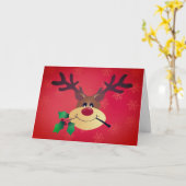 Reindekerst Mistletoe Kaart (Gele Bloem)