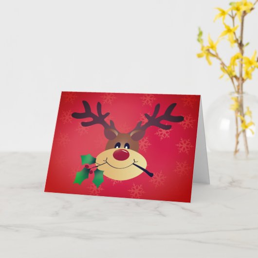 Reindekerst Mistletoe Kaart (Gele Bloem)