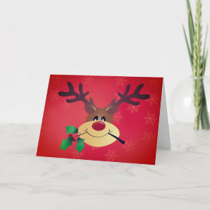 Reindekerst Mistletoe Kaart