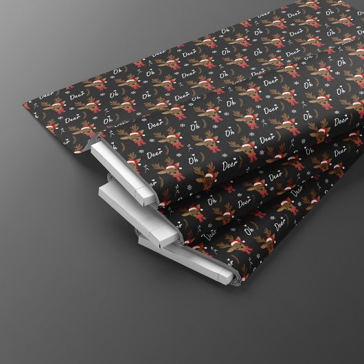 Reindekerst Oh Deer Seamless Pattern Stof