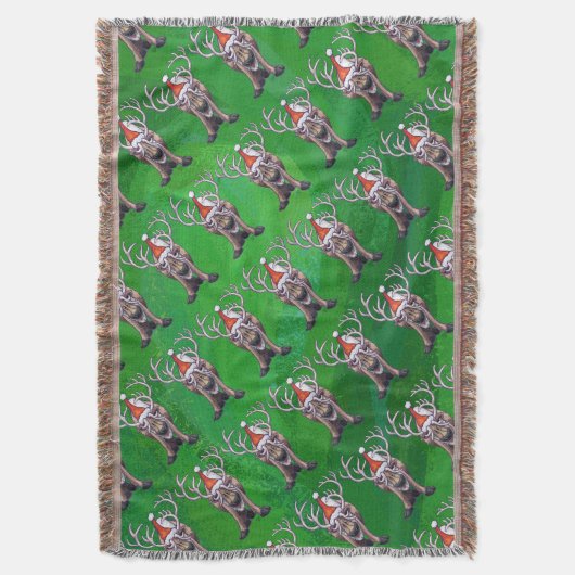 Reindekerst op groen deken (Voorkant Verticaal)