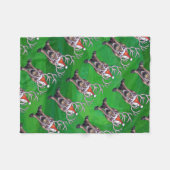 Reindekerst op groen fleece deken (Voorkant (Horizontaal))