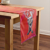 Reindekerst op groen korte tafelloper (Voorbeeld)