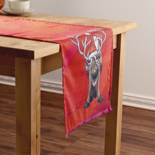 Reindekerst op groen korte tafelloper (Voorbeeld)