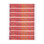 Reindekerst op groen omwikkelbaar adreslabel (Vel)