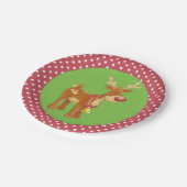 Reindekerst Papieren Bordje (Gekanteld)