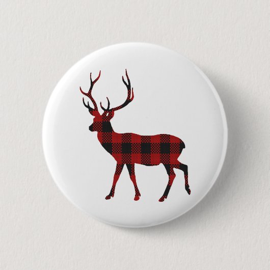 Reindekerst Ronde Button 5,7 Cm (Voorkant)