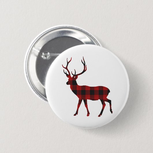 Reindekerst Ronde Button 5,7 Cm (Voorkant /achterkant)