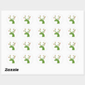 Reindekerst Ronde Sticker (Vel)
