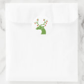 Reindekerst Ronde Sticker (Tas)