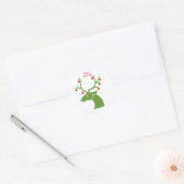 Reindekerst Ronde Sticker (Envelop)