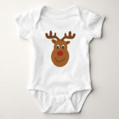 Reindekerst-T-shirt Romper (Voorkant)