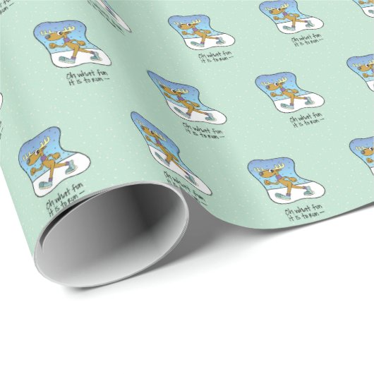 Reindekerst tijdens de oefening cadeaupapier (Rol Hoek)