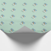 Reindekerst tijdens de oefening cadeaupapier (Hoek)