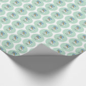 Reindekerst tijdens de oefening cadeaupapier (Hoek)