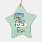 Reindekerst tijdens de oefening keramisch ornament (Links)