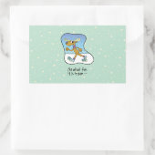 Reindekerst tijdens de oefening rechthoekige sticker (Tas)