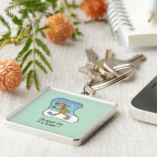 Reindekerst tijdens de oefening sleutelhanger
