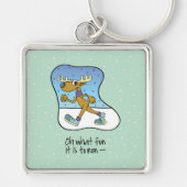 Reindekerst tijdens de oefening sleutelhanger (Voorkant)