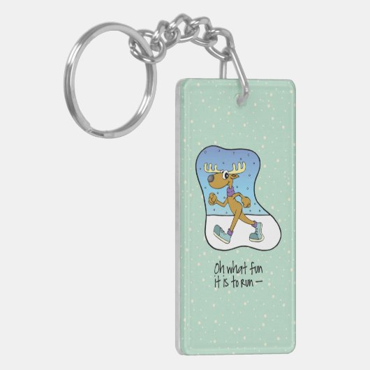 Reindekerst tijdens de oefening sleutelhanger (Voorkant Links)