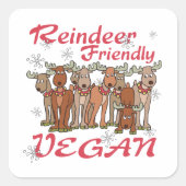 Reindekerst Vierkante Sticker (Voorkant)