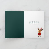 Reindekerst Wenskaart van Carol Singer Kaart (Binnen)