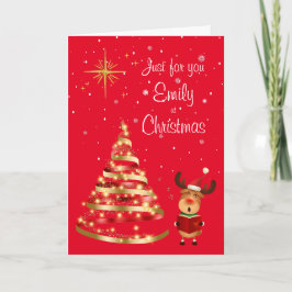 Reindekerst Wenskaart van Carol Singer Kaart