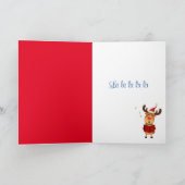 Reindekerst Wenskaart van Carol Singer Kaart (Binnen)