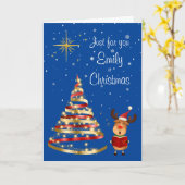 Reindekerst Wenskaart van Carol Singer Kaart (Gele Bloem)