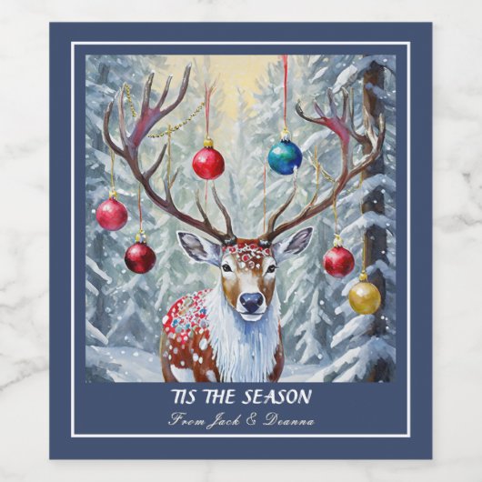 Reindekerst Wijn Etiket (Enkel label)