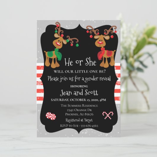 Reindekerstavond Kaart (Staand voorkant)