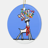 Reindekerstelampjes Keramisch Ornament (Links)