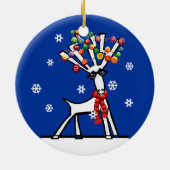 Reindekerstelampjes Keramisch Ornament (Achterkant)