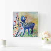 Reindekunsten Waterverf Square Wall klok (Huis)