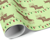 Reindepapier voor kerstdachshund cadeaupapier (Rol Hoek)