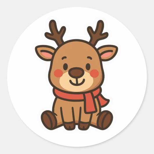Reinder Ronde Sticker (Voorkant)