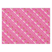 Reinderoze kerstgepersonaliseerde familienaam tafelkleed (Voorkant (Horizontaal))