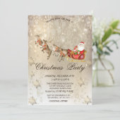 Reinders Santa Claus Sleigh Snowflake Party Kaart (Staand voorkant)