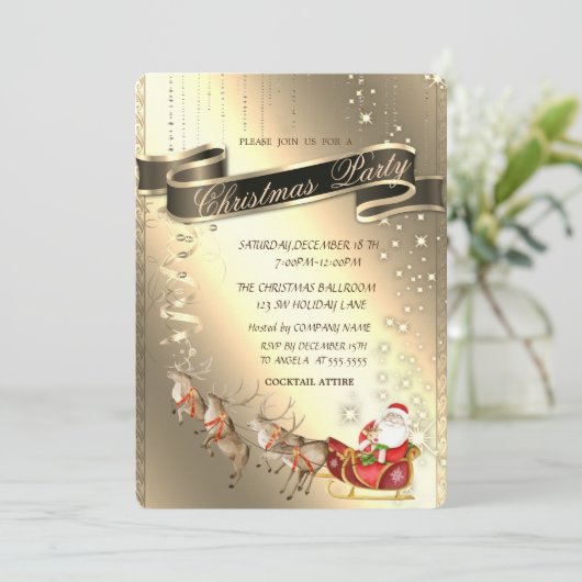 Reinders, Sinterklaas, Sleigh Christmas Company Kaart (Staand voorkant)