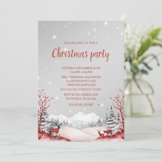 Reinders, Sneeuwberg, Landschap Kerstfeest Kaart (Staand voorkant)