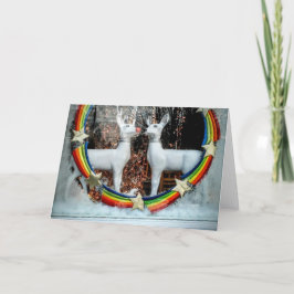 Reinders van kerstgevouwen vakantiekaart feestdagen kaart