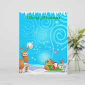Reindester en Santa Stationery (Staand voorkant)