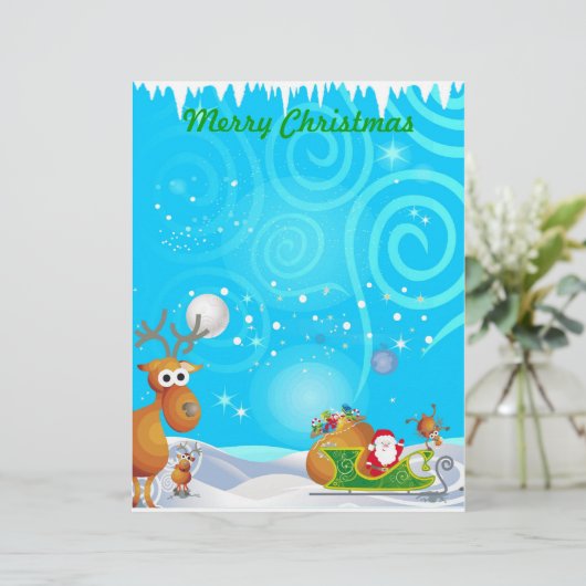 Reindester en Santa Stationery (Staand voorkant)