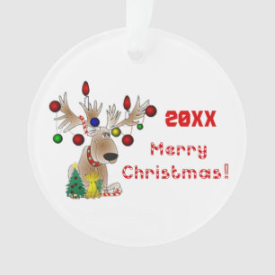 Reindester met licht op Antlers Ornament