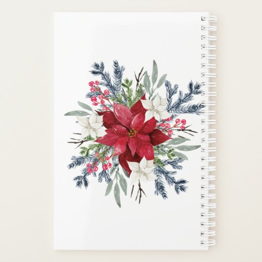 Reindester, Poinsettia Kerstplanner Planner (Achterkant)