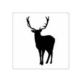 Reindester Silhouette kerst Deer Buck Antlers Rubberstempel (Afrduk)