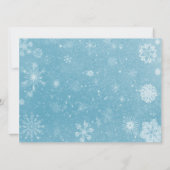 Reindewinterwonderland Blauwe Kerstfeest Kaart (Achterkant)