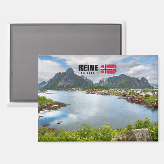 Reine auf den Lofoten Magneet (Voorkant / Achterkant)